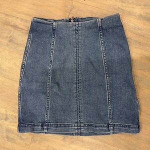 Free People Dark Denim Mini Skirt
